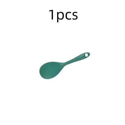 Hanging Silicone Rice Spoon Kitchen Ladle Non-stick Saucepan Electric Rice Cooker Cooking Scoop with Holes Household Items