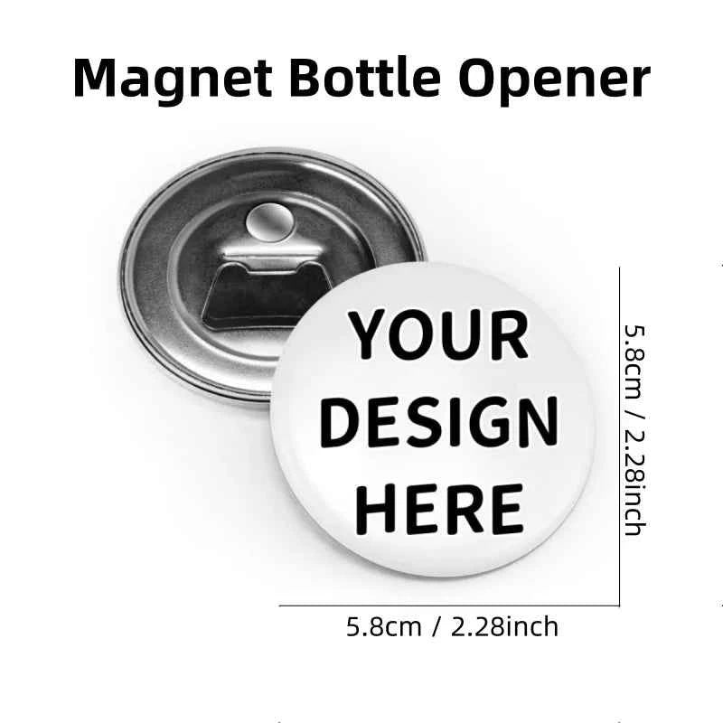 Customized Personalized Magnetic Tinplate Bottle Opener Text Picture Logo Printing Travel Portable Gift For Friends Wholesale