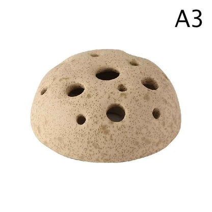 Creative Lotus Seedpod Ceramic Vase Zen Tea Table Desktop Japanese Ikebana Flower Arrangement Utensils Ceramic Stone Sand Decor