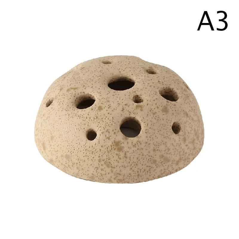 Creative Lotus Seedpod Ceramic Vase Zen Tea Table Desktop Japanese Ikebana Flower Arrangement Utensils Ceramic Stone Sand Decor