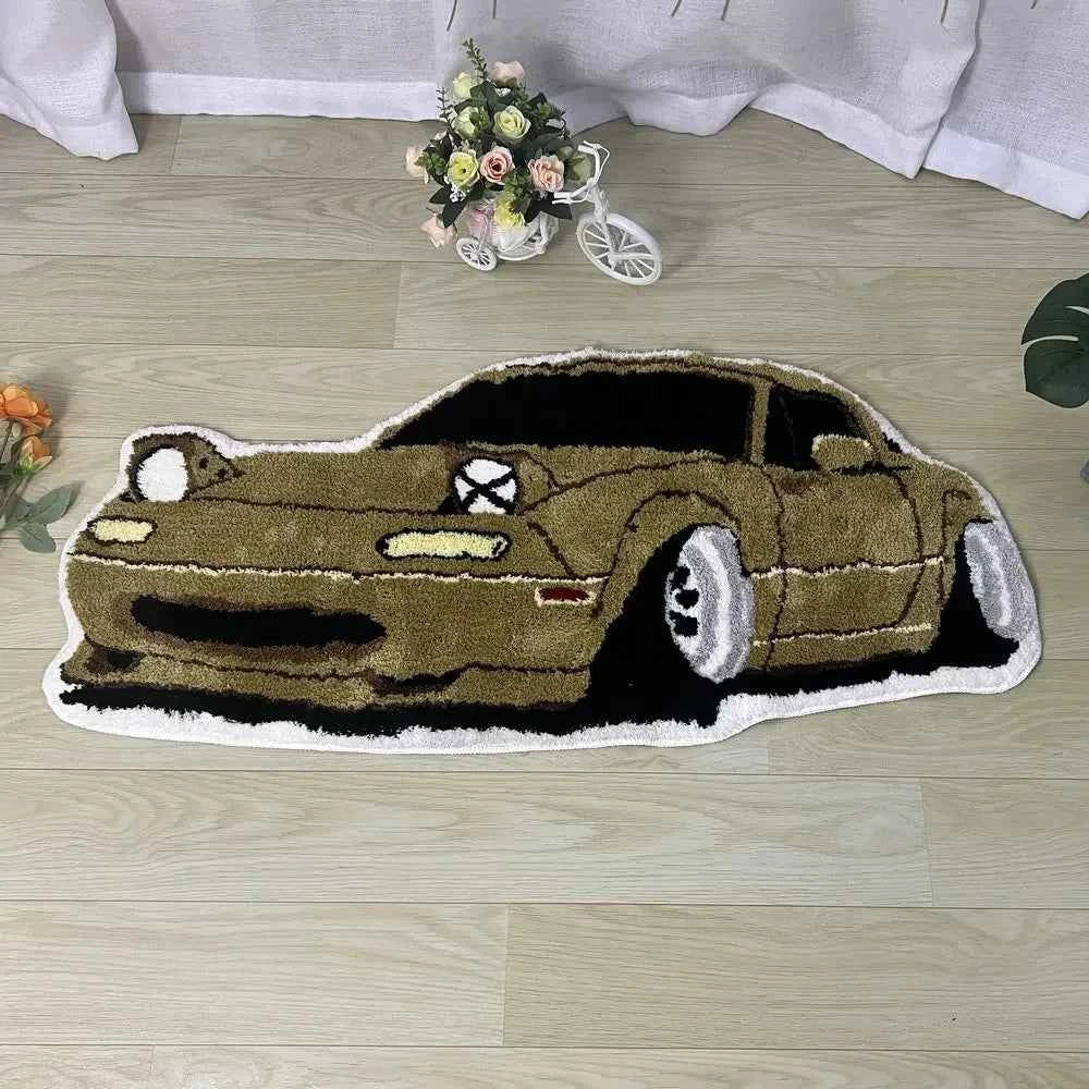 VIKAMA Cold White Car Carpet Digital Printing Technology Simple Home Decor Children's Play Cushion Bedroom Soft Plush Carpet