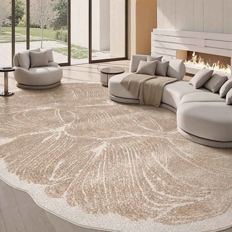 French Style Carpets for Living Room Light Luxury Bedroom Decor Carpet Art Fluffy Soft Irregular Shape Rug Home Thick Plush Mat