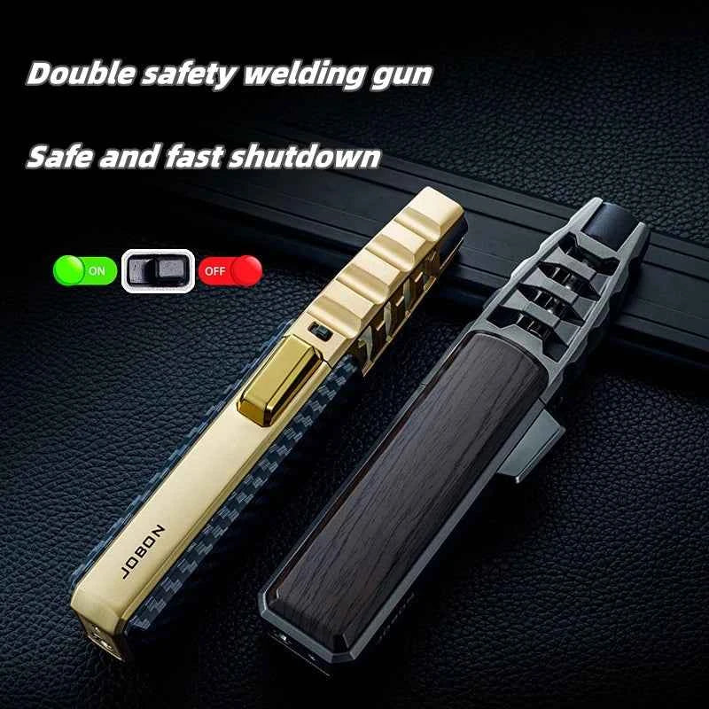 Hot JOBON Outdoor Windproof Turbo Torch Large Fire Spray Gun Metal Blue Flame Butane Gas Lighter Kitchen Barbecue High End Gifts