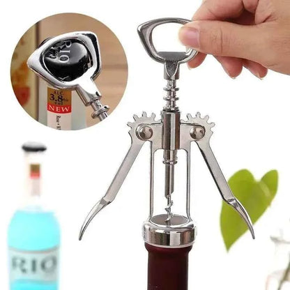 Steel Wine Corkscrew Wine Opener Multifunctional Stainless Corkscrew Kitchen Supplies Red Wine Bottle Opener Beer Driver