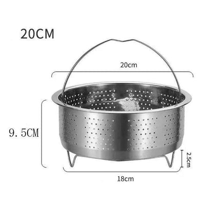Stainless Steel Steamer Rack Insert Stock Pot With Handle Steaming Tray Rice Pressure Cooker Basket Steamer Kitchen Cooking Tool