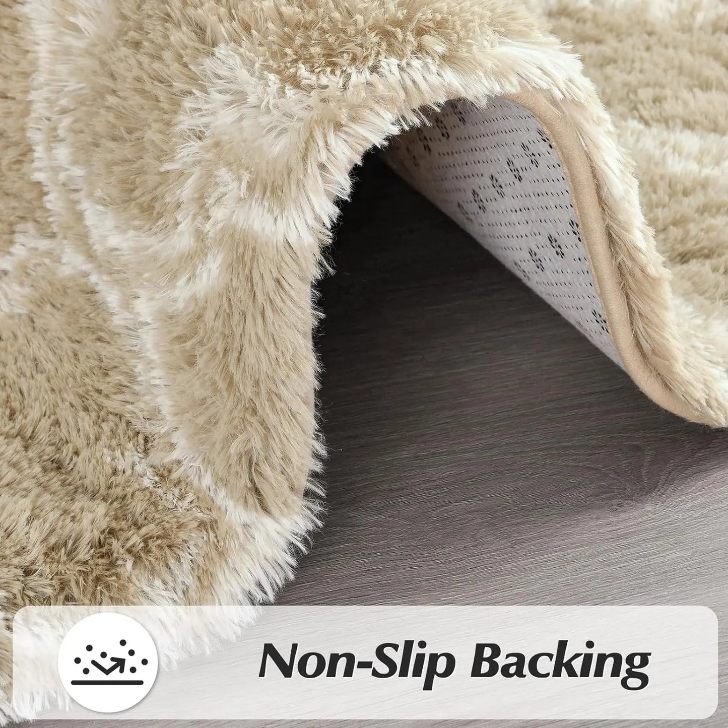 VIKAMA Geometric Plush Area Rug – Ultra Soft Large Carpet for Living Room, Coffee Table & Kids Bedroom