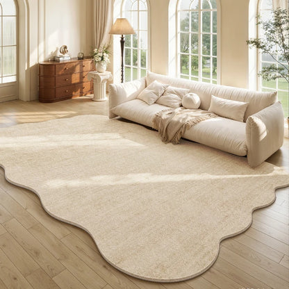 Cream Style Bedroom Decor Large Carpet Thick Plush Study Floor Mat Home Fluffy Soft Rug Irregular Shape Carpets for Living Room