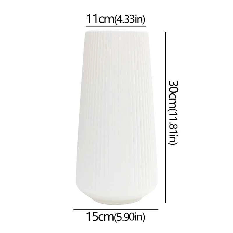 Elegant Nordic Flower Vase Durable Large Minimalist Flower Arrangement Container Flower Decoration Imitation Glaze Vase Weddings