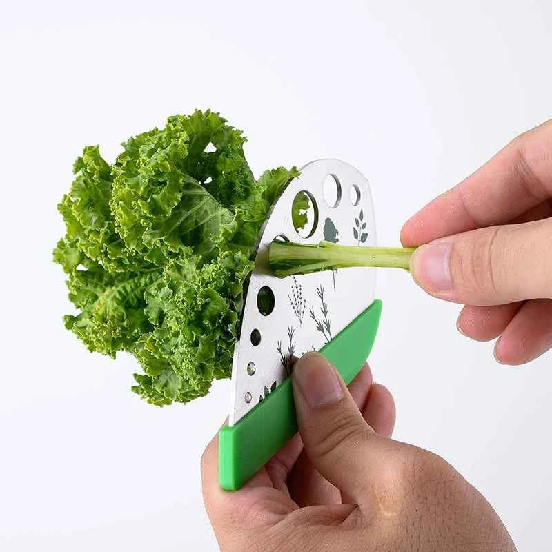 9Hole Stainless Steel Herb Stripper Multifunctional Herb Peeler Herb Vanilla Stripper Vegetable Leaf Remover Cutter Kitchen Tool