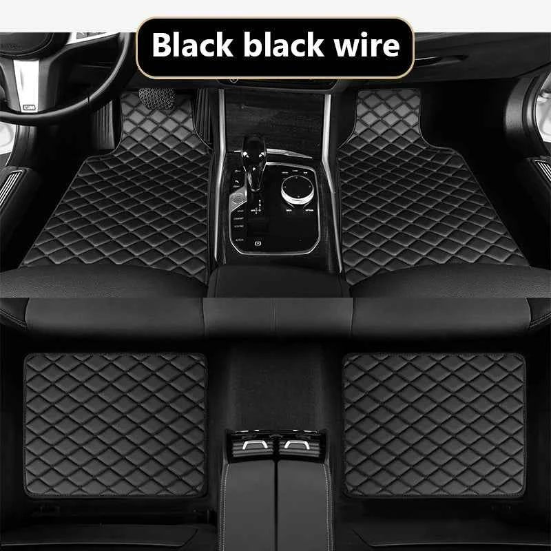 BLALION Car Floor Mats 4PCS Universal PU Waterproof Auto Foot Pad Protector Carpet Front and Rear Mats Set Interior Accessories