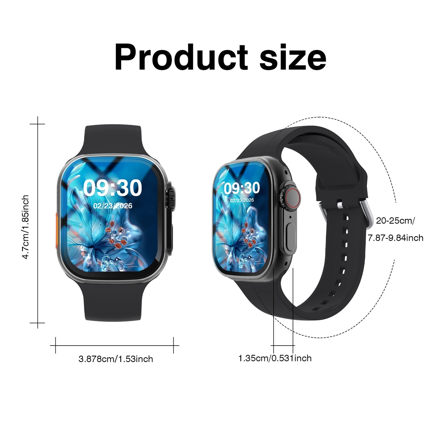 Smart Watch – HD Touchscreen, Call Reminder, Multi-Sport Mode, Weather, Calendar & Alarm