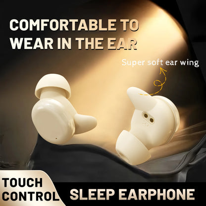 SK49 Sleep Earbuds – Bluetooth 6.0, Noise Cancelling, Zero Ear Pressure, Flat Invisible Design
