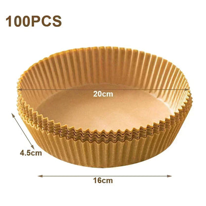 Disposable Air Fryer Liners, Square & Round Non-Stick Baking Paper