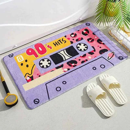 Cassette Music Tape Doormats Retro Classic Bath Mat Home Rug Non-Slip Carpet Bedroom Toilet Bathroom Kitchen Mats For Floor