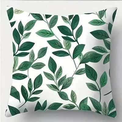 Tropical Leaf-Print Pillowcase ,Sofa bedroom cushion cover, single-sided printing, without pillow core