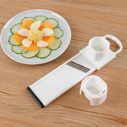 ;2 In 1 Ginger Garlic Cutter Slicer Manual Slicing Grinding Lazy Double-Sided Vegetable Cutting Chopper Home Kitchen Gadgets.