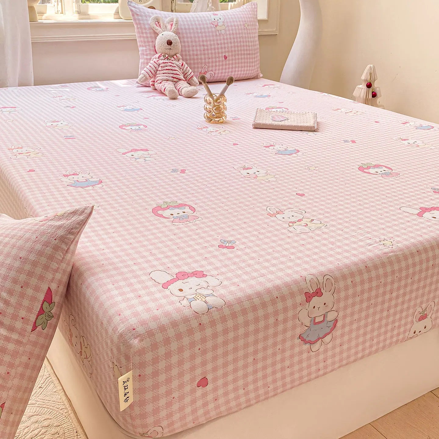 Green Floral Fitted Bed Sheet | Single, Queen, King