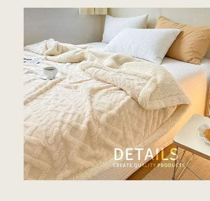 Tafu Flannel Double-layer Blanket Thick Sofa Office Nap Cover Blankets Student Dormitory Bed Sheets Air Conditioning Blankets