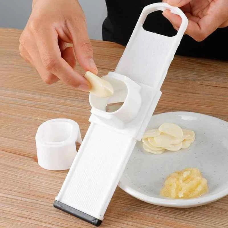 ;2 In 1 Ginger Garlic Cutter Slicer Manual Slicing Grinding Lazy Double-Sided Vegetable Cutting Chopper Home Kitchen Gadgets.