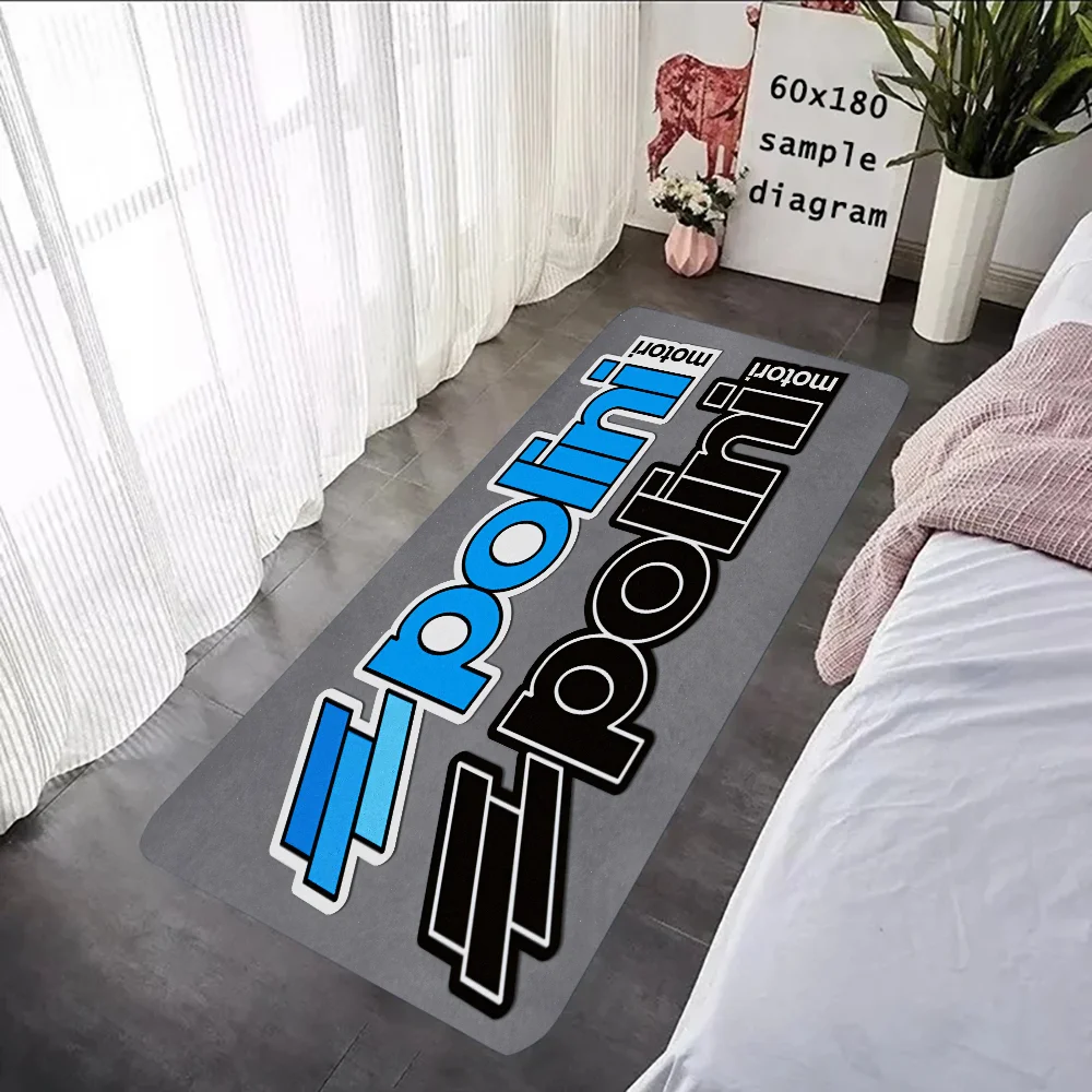 P-Polini-Italy S-Scooter Racer Floor Mat Graphic Printed Flannel Doormats for Bathroom Kitchen Entrance Carpet Home Decor