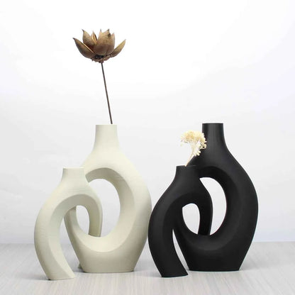 A Set of Bohemian Style Art Vases, Home Decoration Vases, Perfect Choice for Home and Office Decoration, Suitable for Living Room, Bedroom and Wedding Center Furnishings