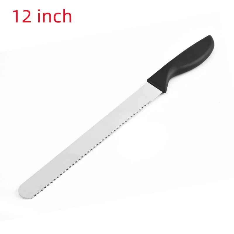 10/12 Inch Best Serrated Edge Bread Knife Cake Cutter Long Baguette Knife Stainless Steel Bread Slicer Reusable Easy To Clean