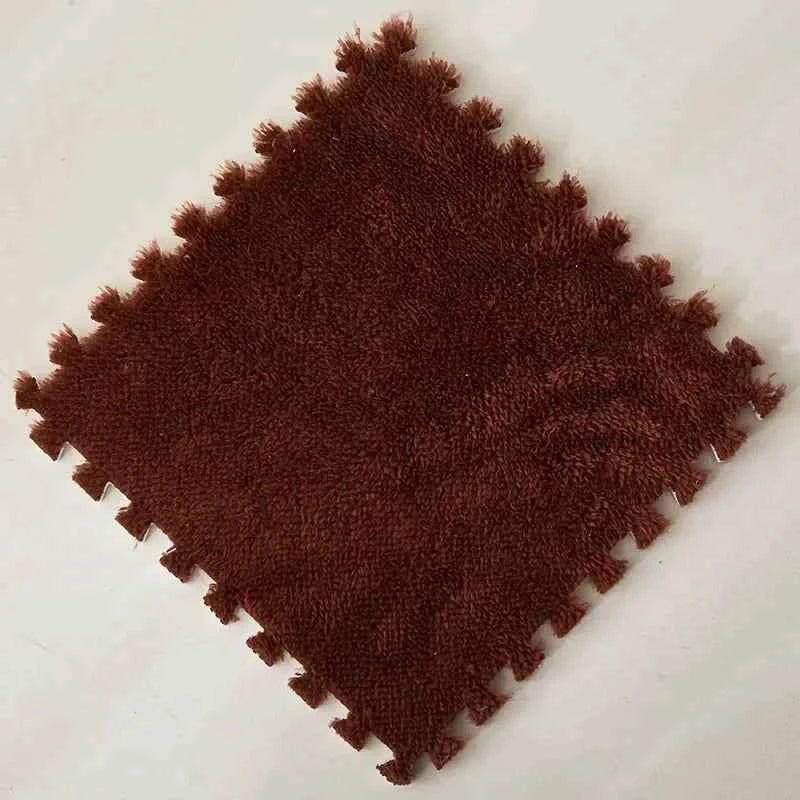 30*30CM Soft Plush Children Kids Rug Play Mat Puzzle Carpet Warm Playmat Interlocking Exercise Tiles Floor Carpet Decoration Mat