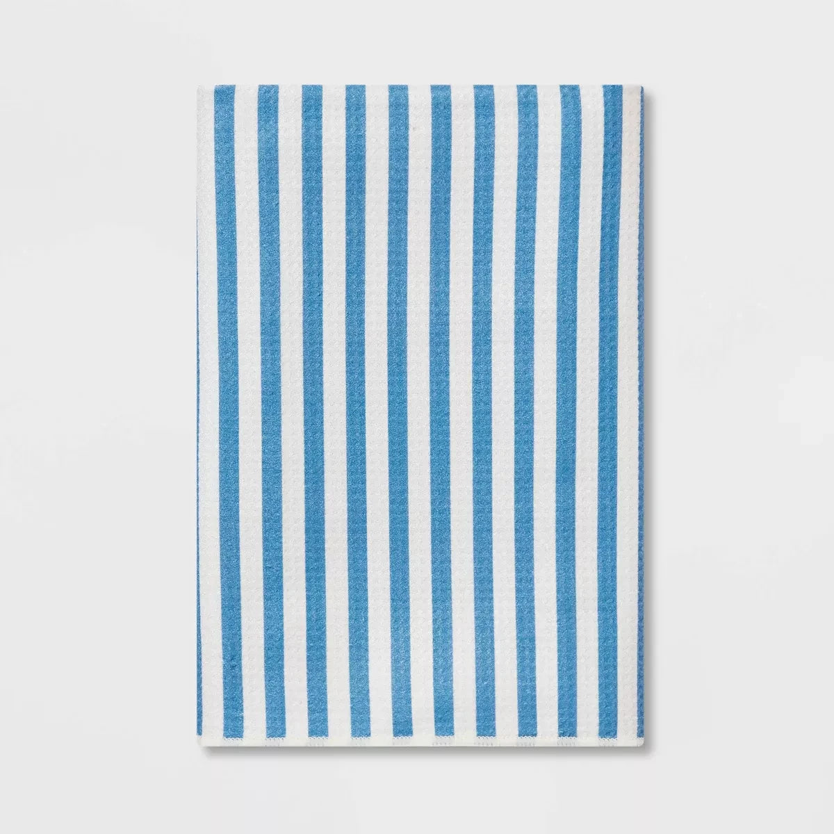 1PC Blue Quick Dry Striped Waffle Hand Towel - Absorbent Kitchen Towel for Fast Drying
