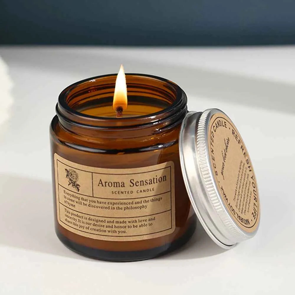 Candles for Home Scented 2.7oz Soy Wax Lavender Scented Candle 80ml Long Burn Time Aromatherapy Ideal for Christmas Birthday