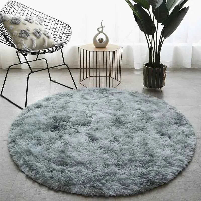 Ultra Soft Plush Round Rug Mat - Fluffy White Carpet for Living Room, Home Decor and Bedroomr, Bedroom and Kids Room