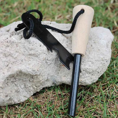 Bear Grylls Survival Fire Starter Magnesium Flint Rod, Portable Emergency Firesteel Kit Lighters Smoking for Camping Hiking Tool
