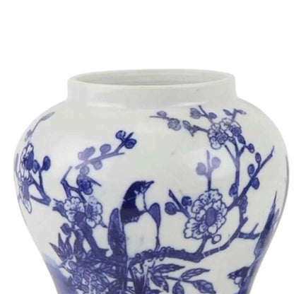 Blue and White Ginger Jar Ceramic Storage Jar Decorative Vases Flower Vase Birthday Gifts