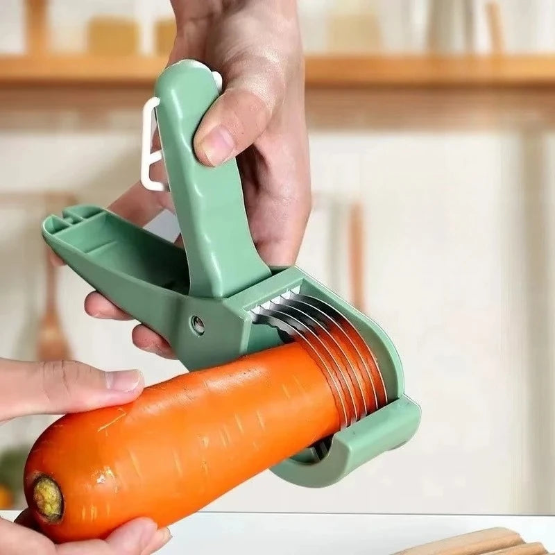 Stainless Steel Multi-Function Vegetable & Fruit Slicer – Salad Prep Kitchen Tool
