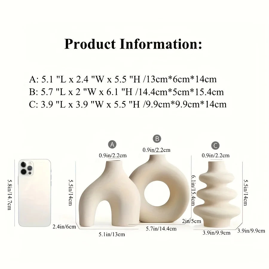 Ensemble de vases en céramique bohèmes, ornements de vases décoratifs, pour mariage, salon, chambre, café, cadeaux de décoration de table à manger