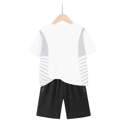 Dubbped Kids Running Clothes Sets Boys Football Jersey Short Sleeve Children Sports Training Uniforms Soccer Jerseys 2-piece Set