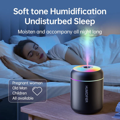 180ML Mini USB Humidifier & Aroma Diffuser, Mist Maker with LED Light