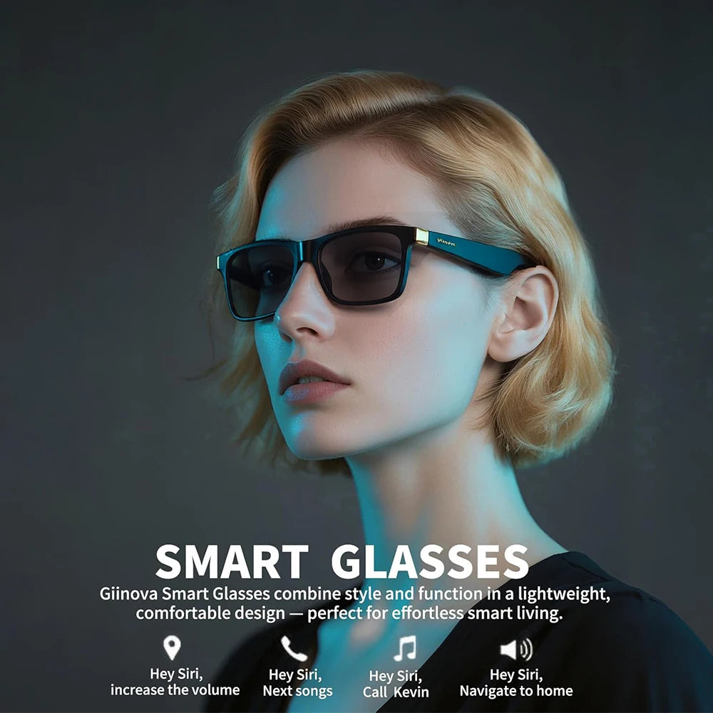Smart Audio Glasses – Bluetooth 5.4, 144-Language AI Translation, Open-Ear, 9H Battery, UV Protection