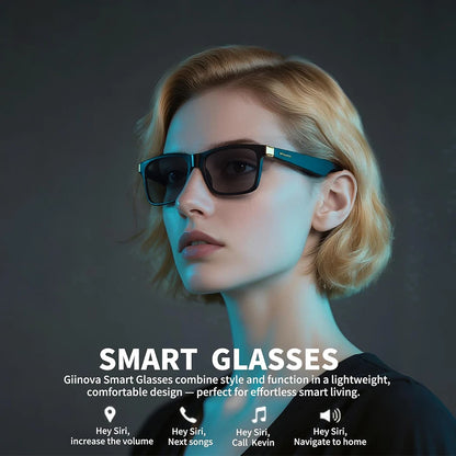 Smart Audio Glasses – Bluetooth 5.4, 144-Language AI Translation, Open-Ear, 9H Battery, UV Protection