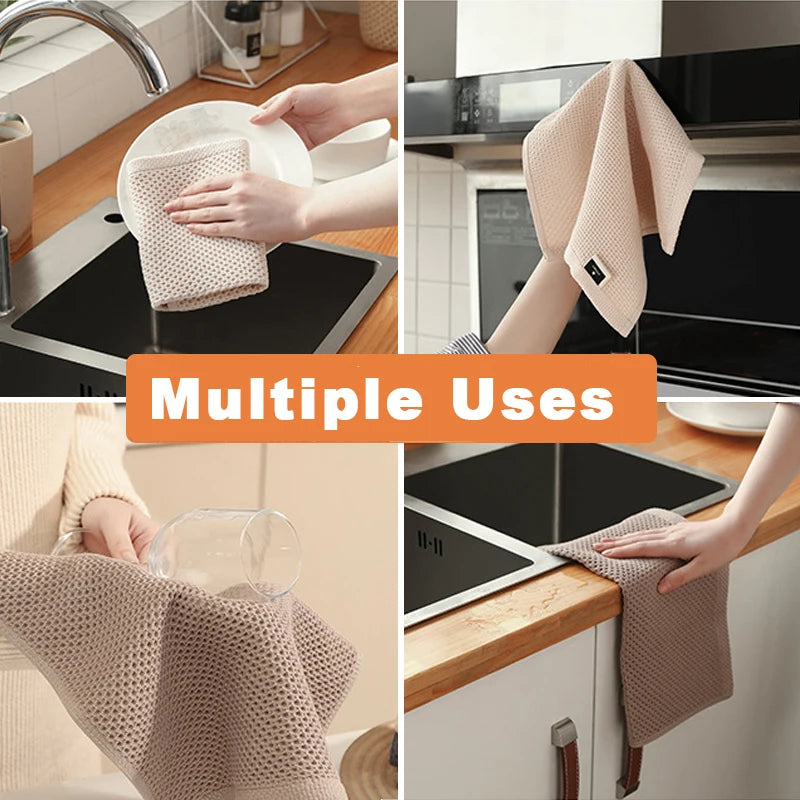 Honeycomb Cotton Kitchen Dishcloth, 5-Pack