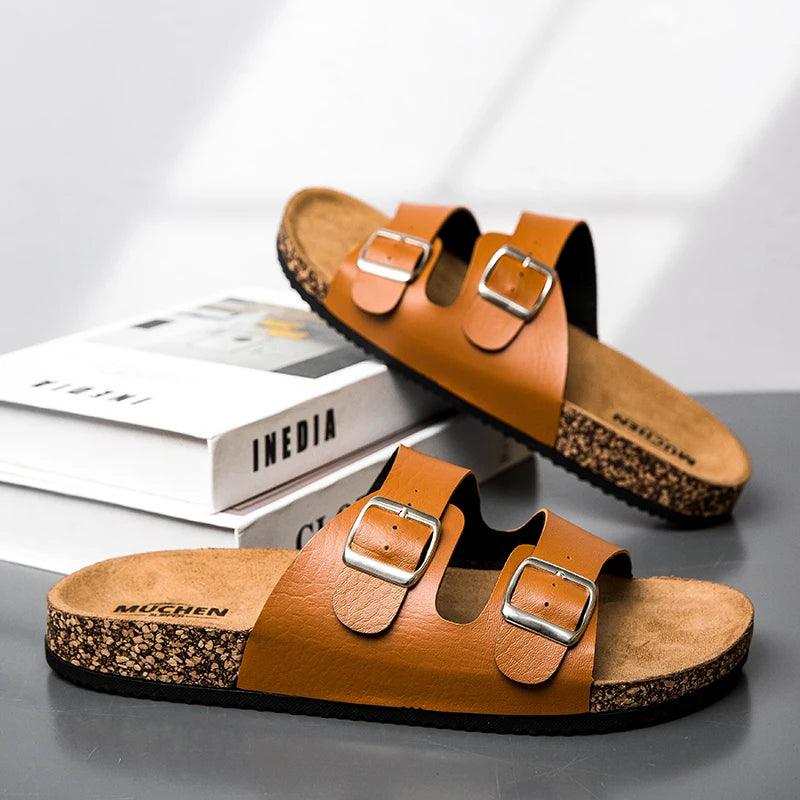 Summer men and women slippers Birken indoor non-slip cork slippers girls beach outdoor sandals family comfortable casual shoes