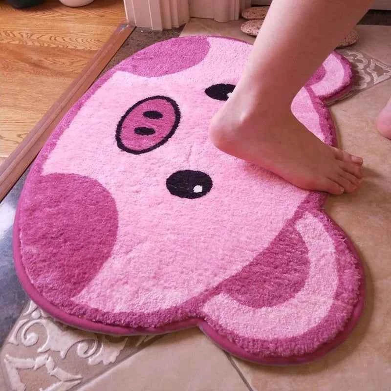 Cat paw pad soft and wear-resistant children's room foot pad cartoon bathroom absorbent floor pad imitation cashmere
