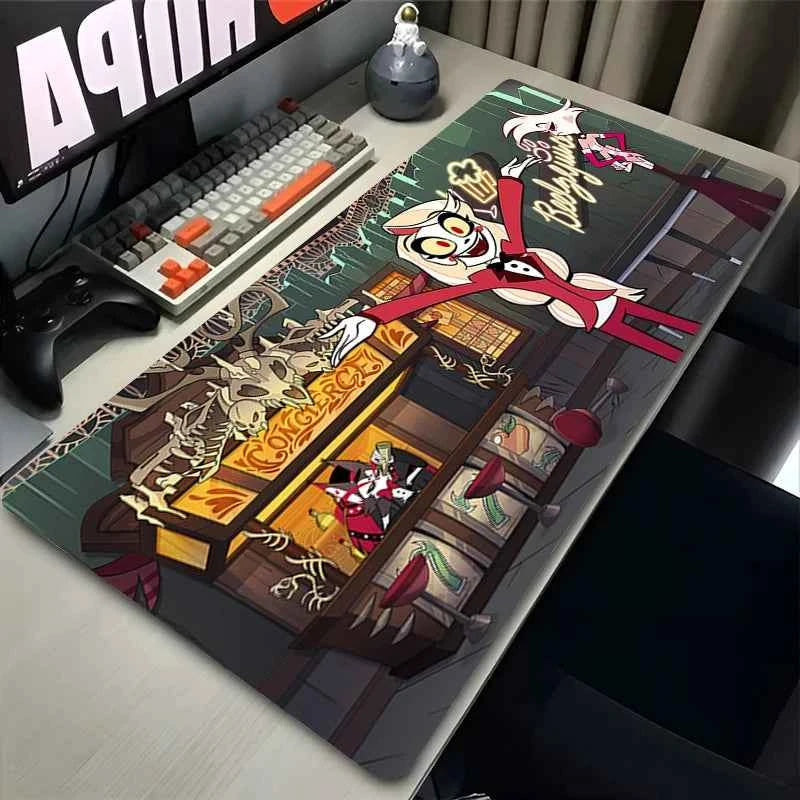 Mouse Pad Hazbin Hotel Game Player Computer Accessories Table Pad Laptop Keyboard Pad Coaster PC Carpet Anime Game Mousepad XXL