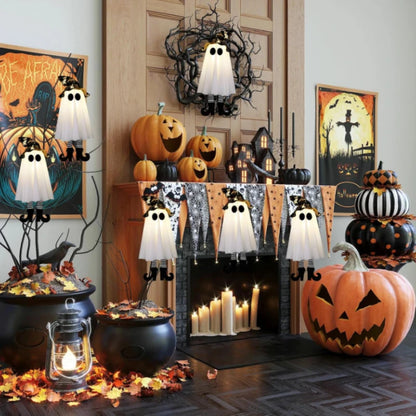 1/3pcs Halloween LED Light Up Witch Ghost Hanging Horror Ornaments Lamp for Home Outdoor Yard Halloween Party Decoration Gifts