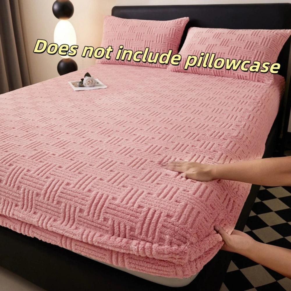Waffle Cross Stripe Fitted Sheet, Deep Pocket, Soft