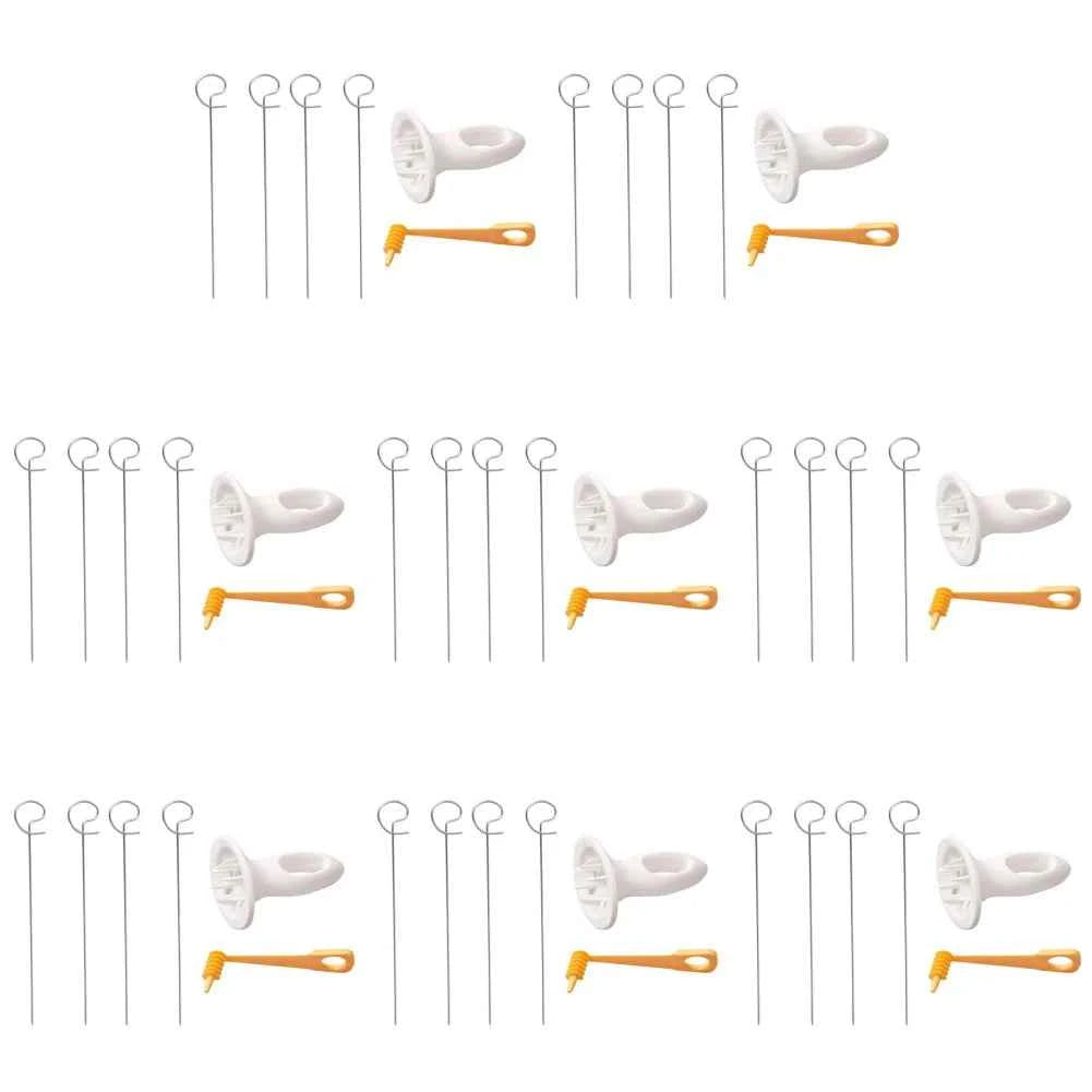 Spiral Potato Cutter with 4 Stainless Steel Sticks Manual Twisted Potato Slicer Reusable Potato Twister Kitchen Gadgets