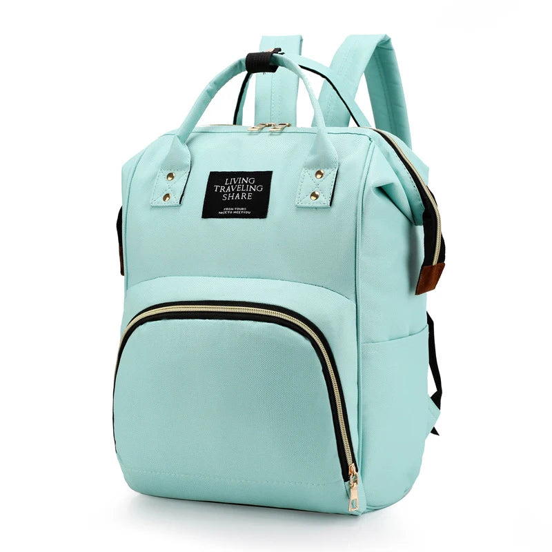 Large Capacity Canvas Diaper Bag, Thermal Insulation