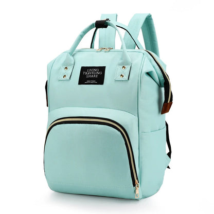 Large Capacity Canvas Diaper Bag, Thermal Insulation