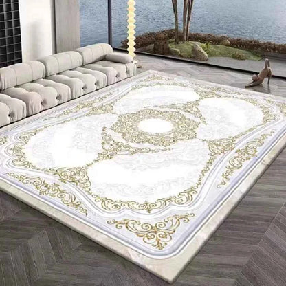 vikama French retro Persian carpet door non-slip mat living room sofa tea table crystal velvet large carpet bedroom bed rug