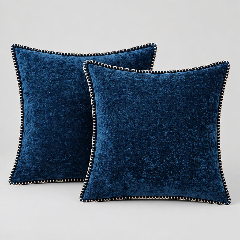 Chenille Throw Pillow Cover, 5 Colors & 3 Sizes
