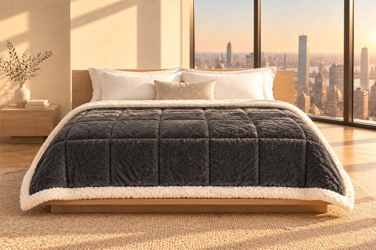 Winter ! Fuzzy Blankets - Twin/Full/Queen/King Size Thick Warm Blanket for Bed  Cozy Throw Blanket for Couch  Home  Dorm  or Gift